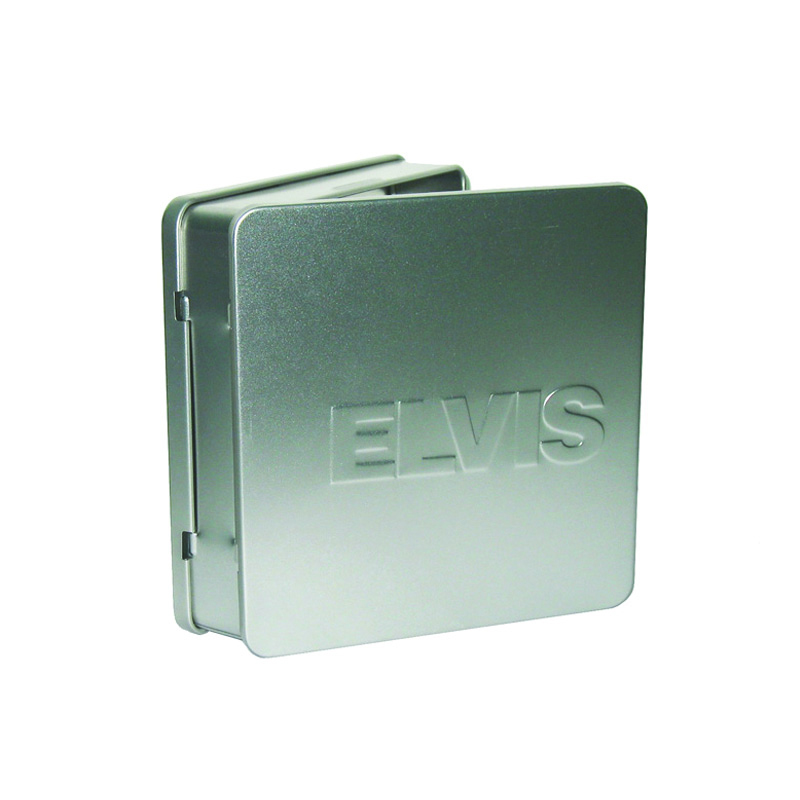 rectangular double lid CD tin box 